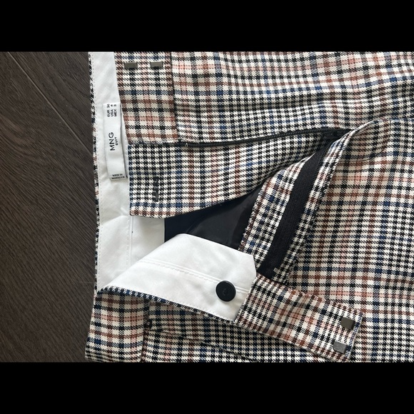 Mango cropped checked houndstooth trousers - Picture 3 of 3